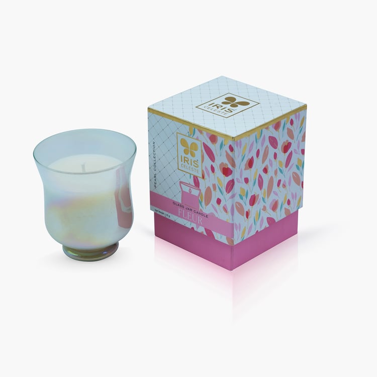 IRIS Celeste Pearl Fleur Scented Hurricane Candle