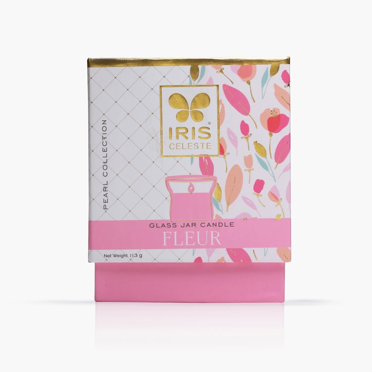 IRIS Celeste Pearl Fleur Scented Hurricane Candle