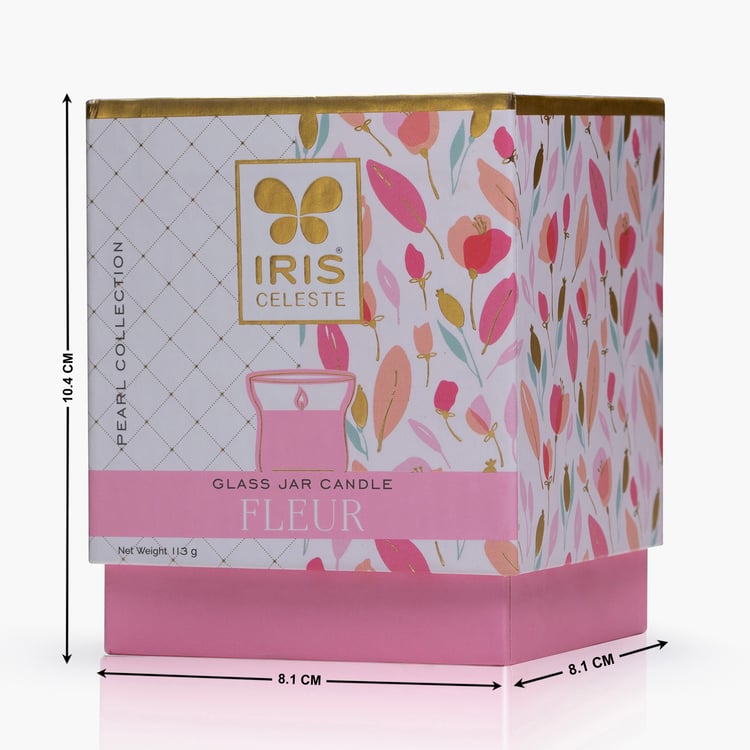 IRIS Celeste Pearl Fleur Scented Hurricane Candle