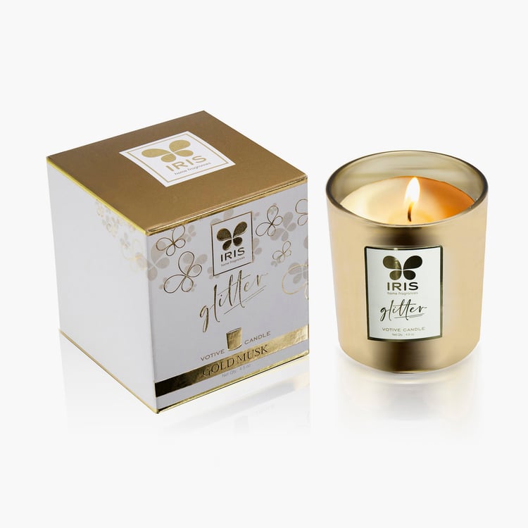 IRIS Gold Musk Scented Votive Candle