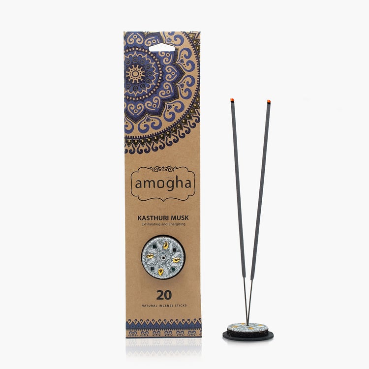 IRIS Amogha 20Pcs Kasthuri Musk Incense Stick Set