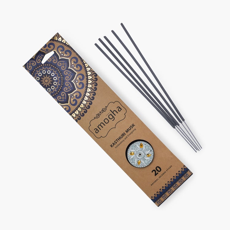 IRIS Amogha 20Pcs Kasthuri Musk Incense Stick Set