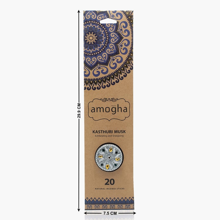 IRIS Amogha 20Pcs Kasthuri Musk Incense Stick Set