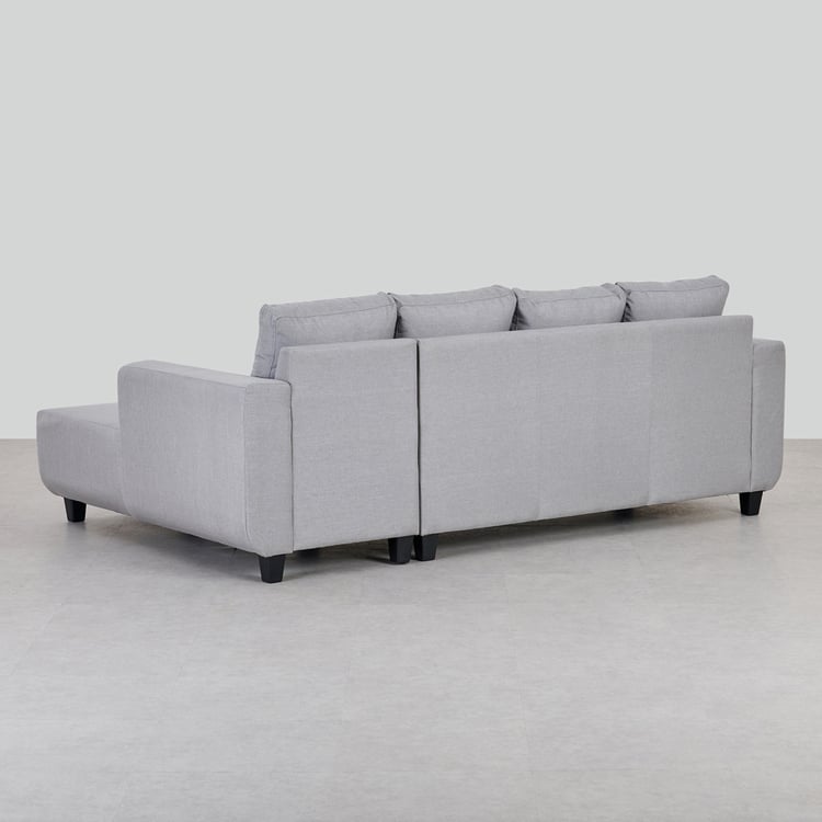 Berry Fabric 3-Seater Right Corner Sofa with Chaise - Grey