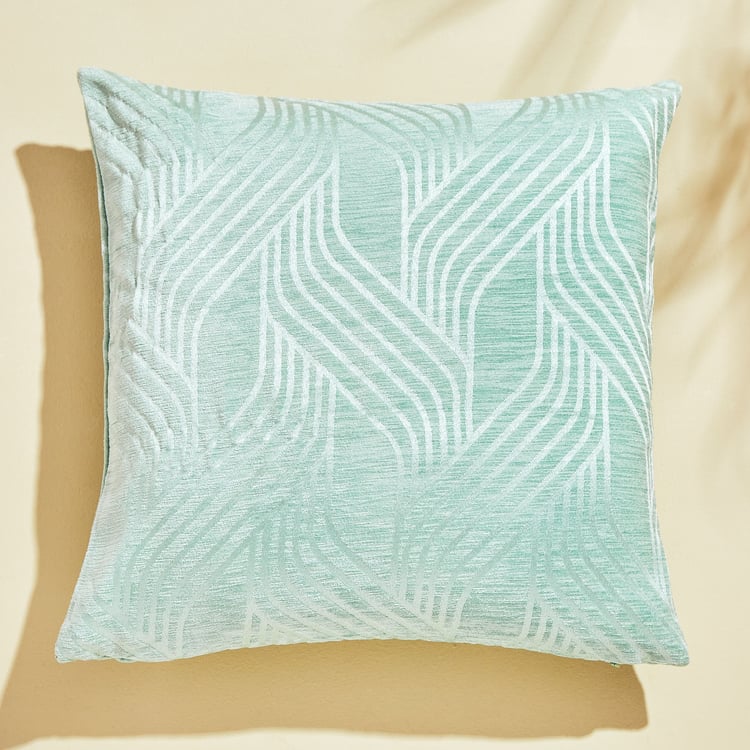 Calamus Lattice Set of 2 Velvet Jacquard Cushion Covers - 40x40cm