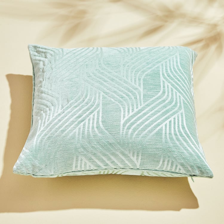 Calamus Lattice Set of 2 Velvet Jacquard Cushion Covers - 40x40cm