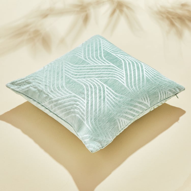 Calamus Lattice Set of 2 Velvet Jacquard Cushion Covers - 40x40cm