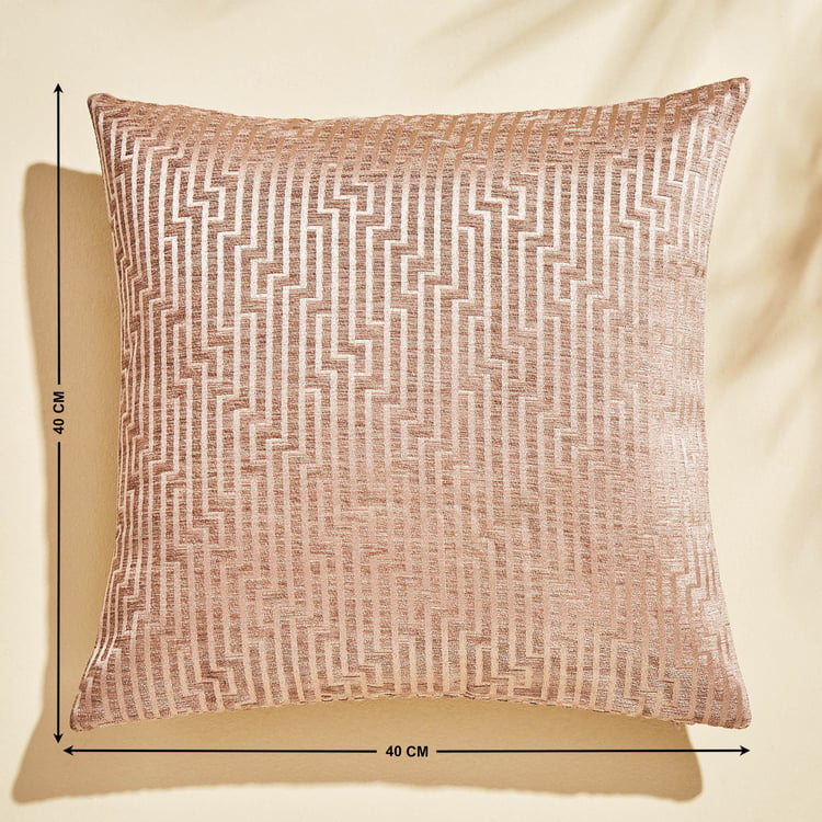 Calamus Oriental Set of 2 Velvet Jacquard Cushion Covers - 40x40cm