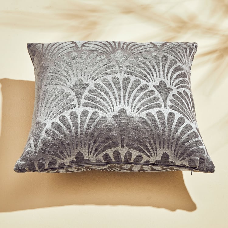 Calamus Scallop Set of 2 Velvet Jacquard Cushion Covers - 40x40cm