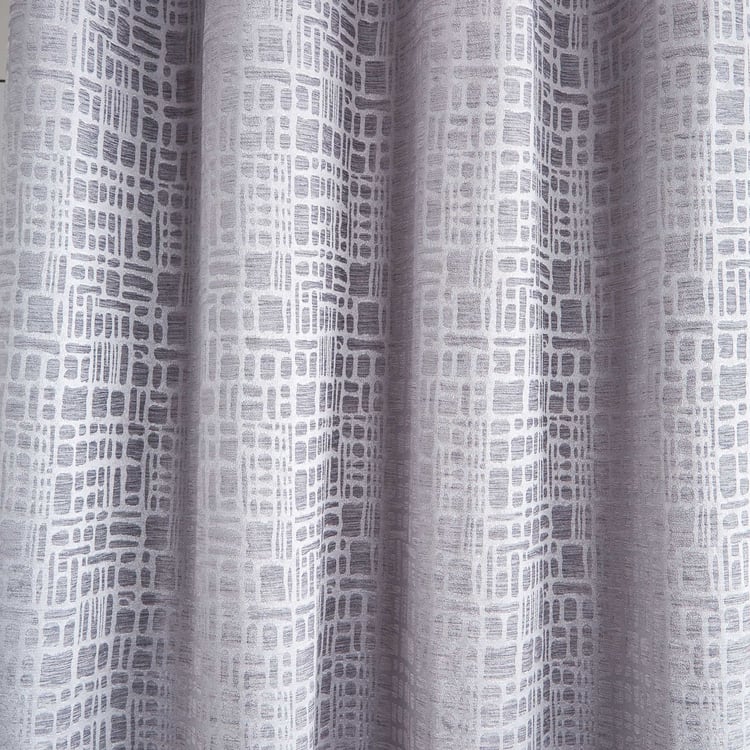 Calamus Grid Velvet Jacquard Room-Darkening Door Curtain