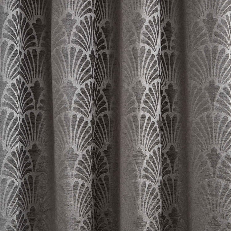 Calamus Scallop Jacquard Room-Darkening Door Curtain