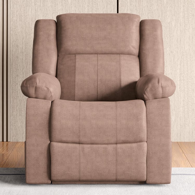 Denver Fabric 1-Seater Glider Electric Recliner - Brown