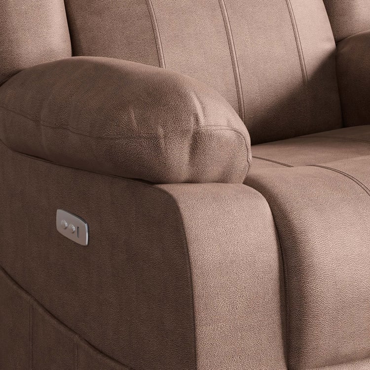 Denver Fabric 1-Seater Glider Electric Recliner - Brown