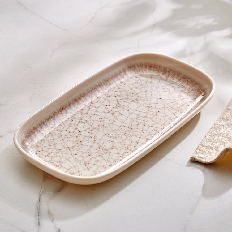 Meadows Melamine Printed Serving Platter - 28x14.5cm