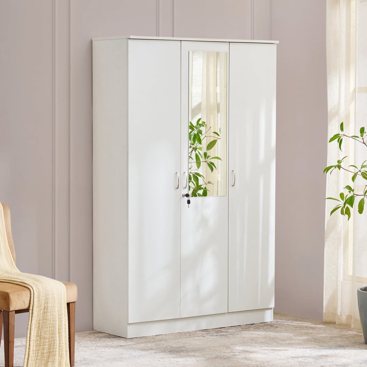 Buy Helios Alton 3-Door Wardrobe with Mirror from Home Centre at just ...