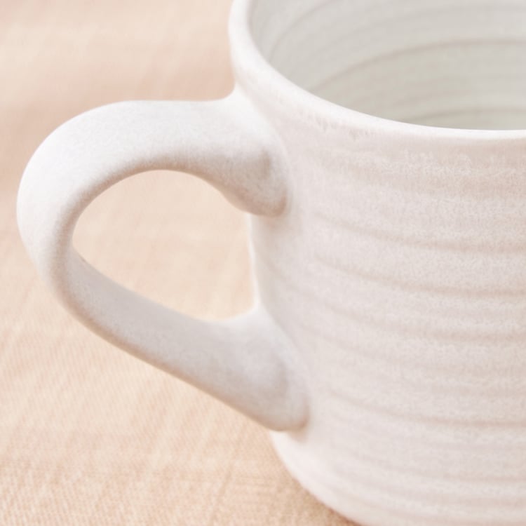 Natura Albus Stoneware Cup and Saucer - 210ml