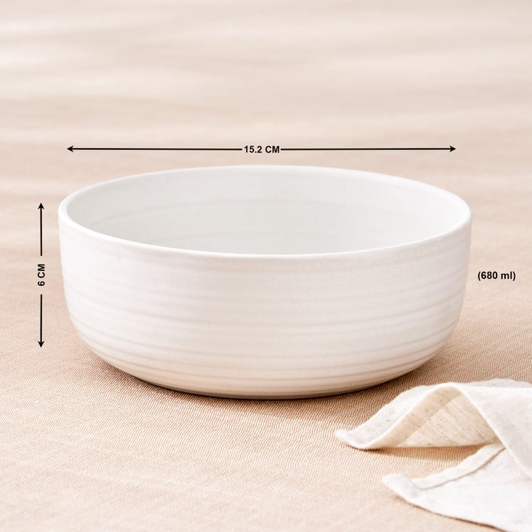 Natura Albus Stoneware Cereal Bowl - 680ml