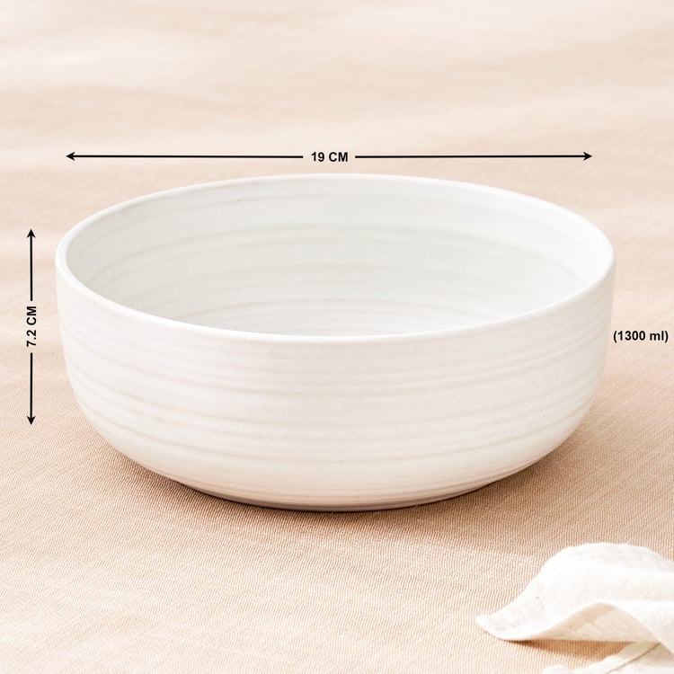 Natura Albus Stoneware Serving Bowl - 1.3L