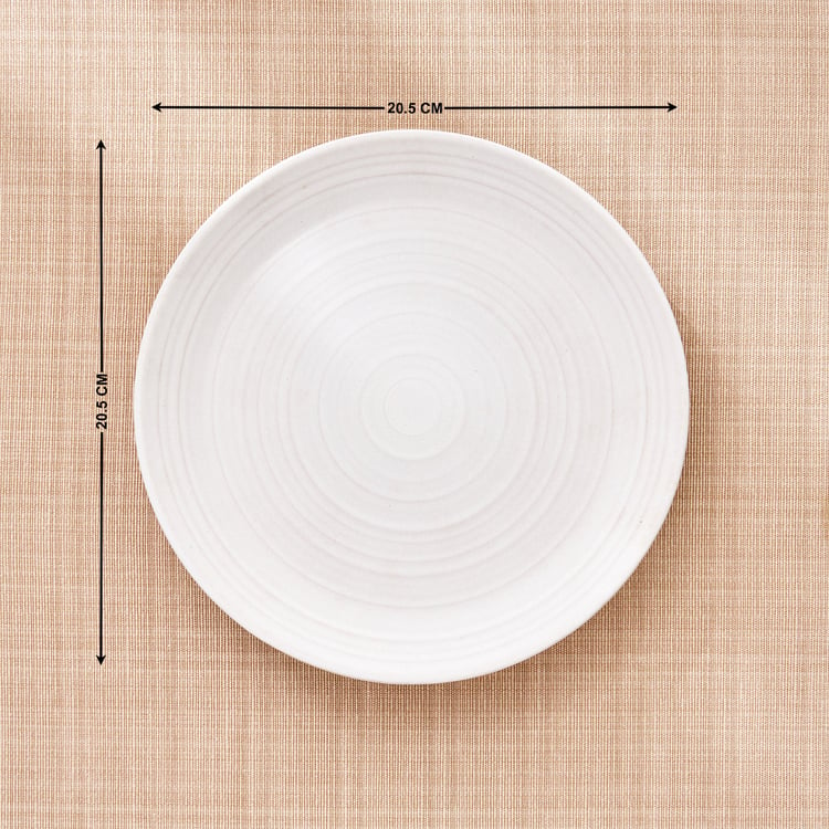 Natura Albus Stoneware Side Plate - 20.5cm