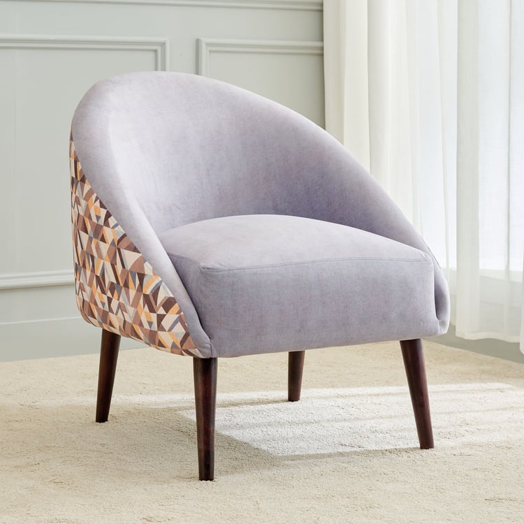 Helios Alfred Fabric Accent Chair - Purple