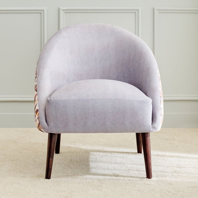 Helios Alfred Fabric Accent Chair - Purple