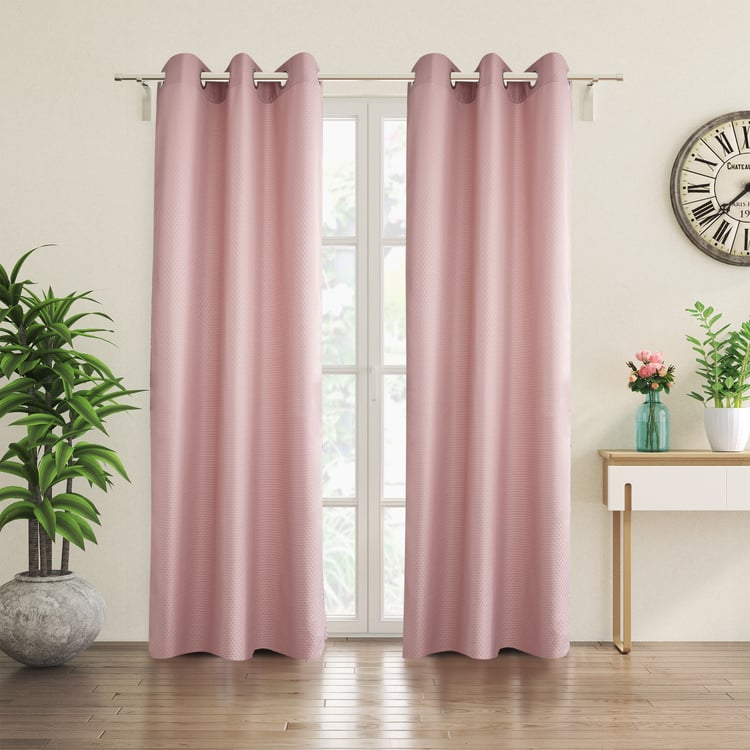 Sierra Set of 2 Woven Room Darkening Door Curtains