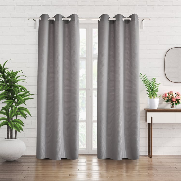 Sierra Set of 2 Woven Room-Darkening Door Curtains