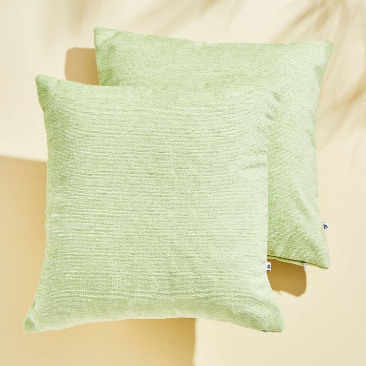 Moda Chenille Set of 2 Woven Cushion Covers - 40x40cm