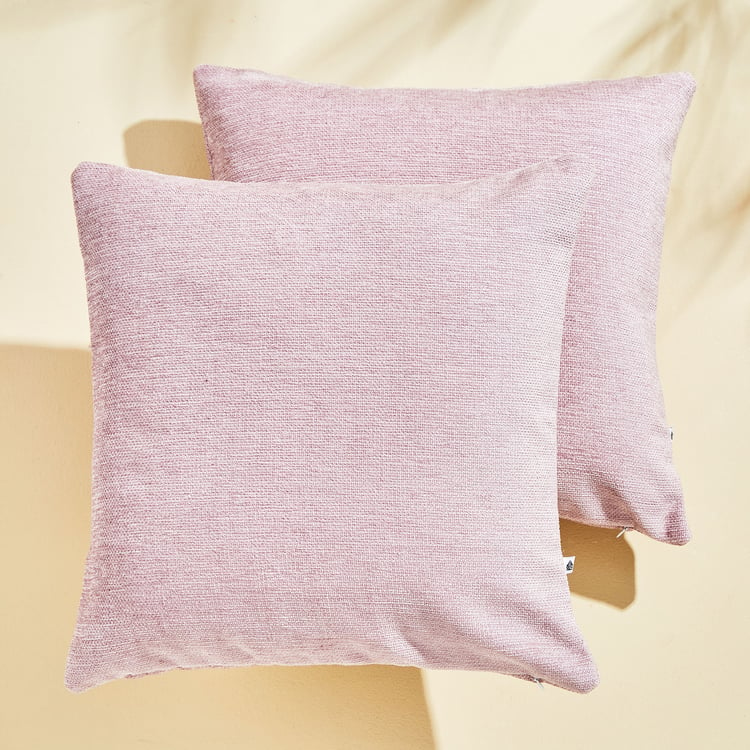 Moda Chenille Set of 2 Woven Cushion Covers - 40x40cm