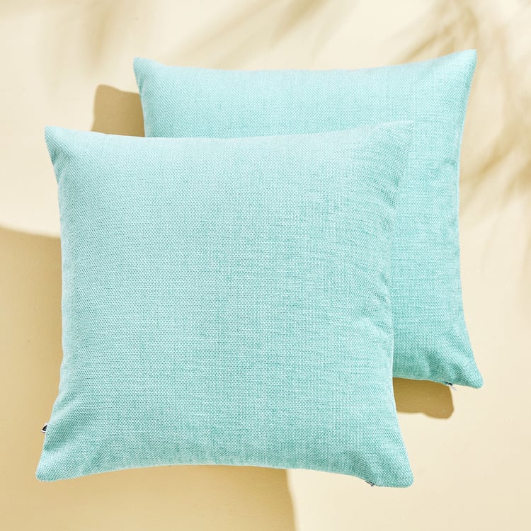 Moda Chenille Set of 2 Woven Cushion Covers - 40x40cm