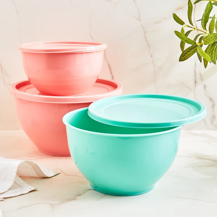 Bakers Pride Set of 3 Polypropylene Mixing Bowls