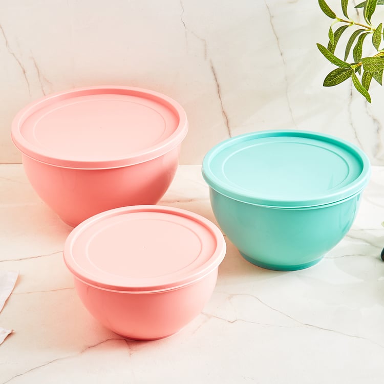 Bakers Pride Set of 3 Polypropylene Mixing Bowls