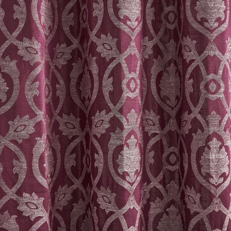 Jade Alfie Set of 2 Jacquard Light Filtering Door Curtains - 7ft