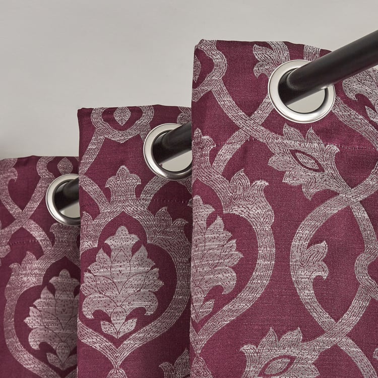 Jade Alfie Set of 2 Jacquard Light Filtering Door Curtains - 7ft