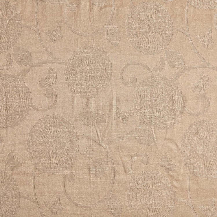 Jade Caria Set of 2 Jacquard Light Filtering Door Curtains - 7ft