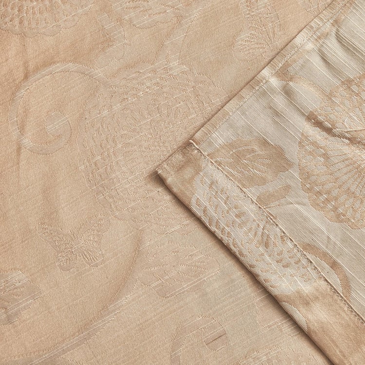 Jade Caria Set of 2 Jacquard Light Filtering Door Curtains - 7ft
