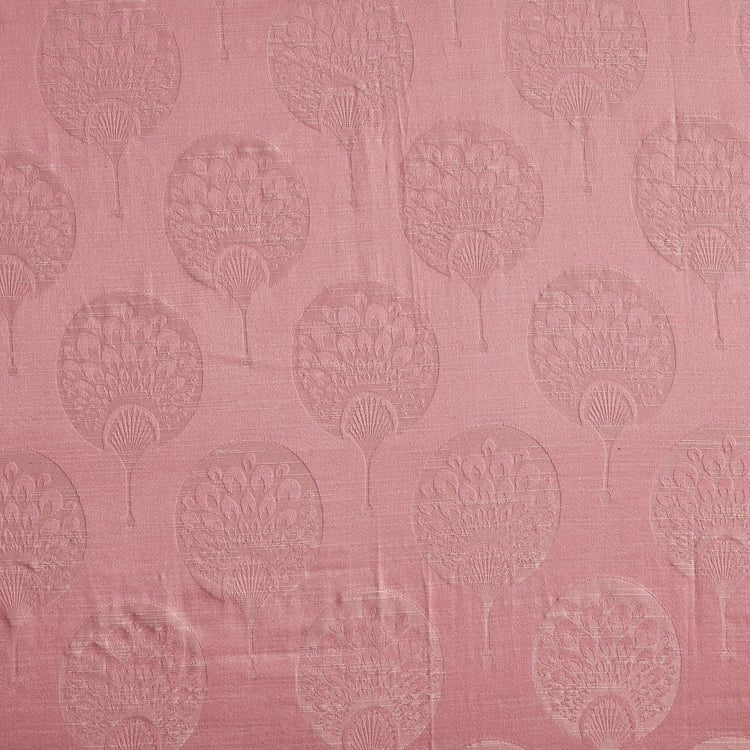 Jade Emily Set of 2 Jacquard Light Filtering Door Curtains - 7ft