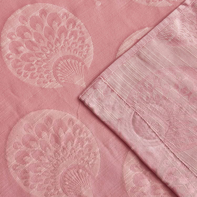 Jade Emily Set of 2 Jacquard Light Filtering Door Curtains - 7ft