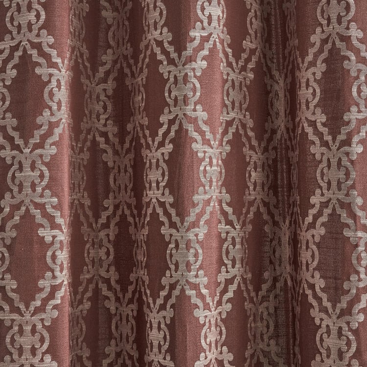 Jade Ilma Set of 2 Jacquard Light Filtering Door Curtains - 7ft