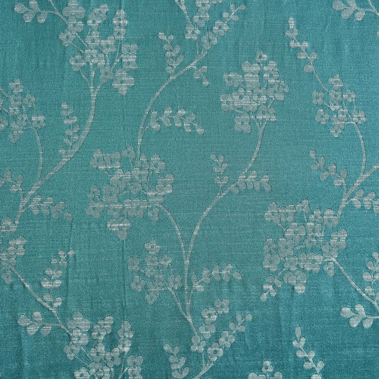 Jade Set of 2 Jacquard Light Filtering Door Curtains - 7ft