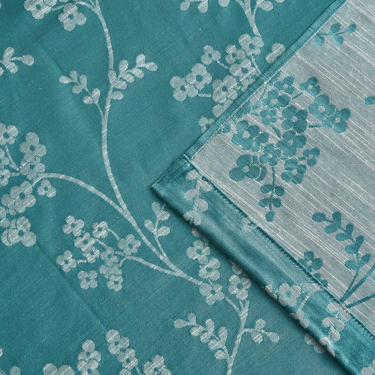 Jade Set of 2 Jacquard Light Filtering Door Curtains - 7ft