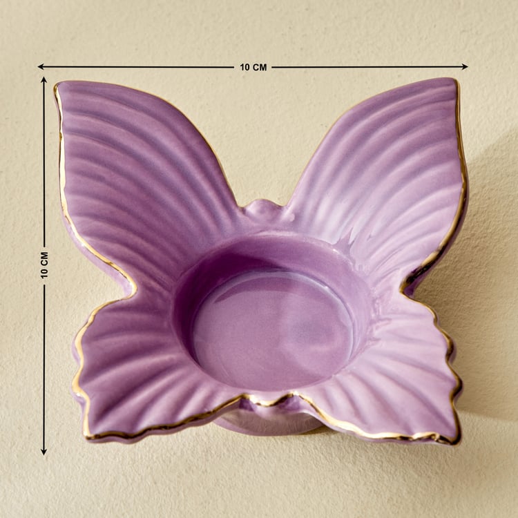 Bleam Butterfly Set of 2 Ceramic T-Light Holders