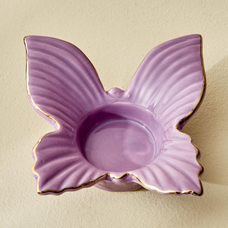 Bleam Butterfly Set of 2 Ceramic T-Light Holders