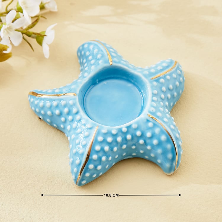 Bleam Marine Set of 2 Ceramic Starfish T-Light Holders