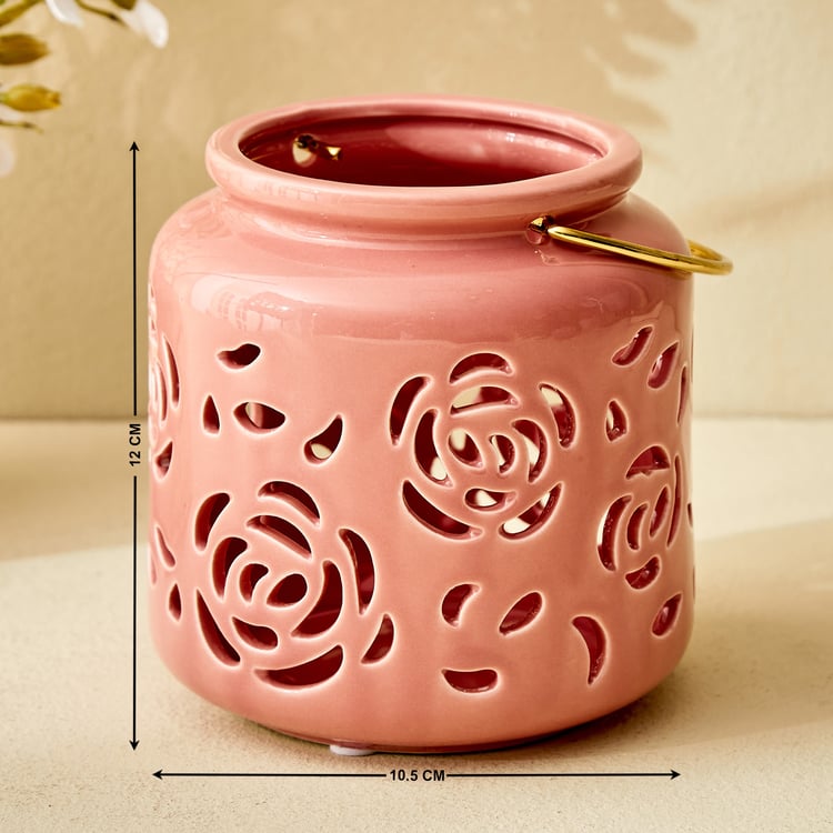 Bleam Rose Ceramic Hanging Lantern