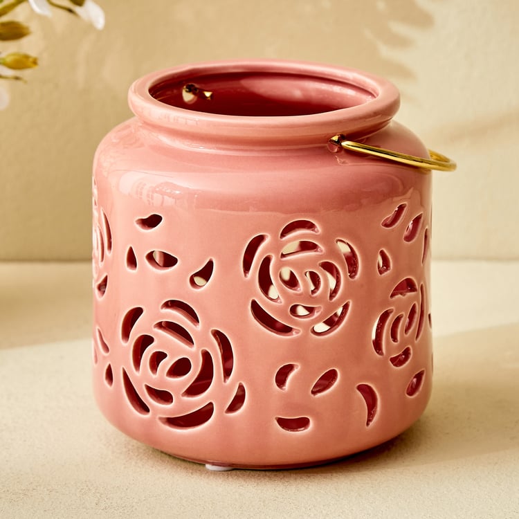 Bleam Rose Ceramic Hanging Lantern