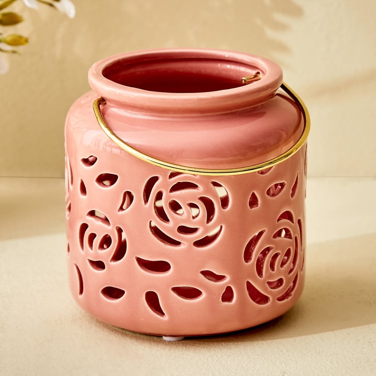 Bleam Rose Ceramic Hanging Lantern