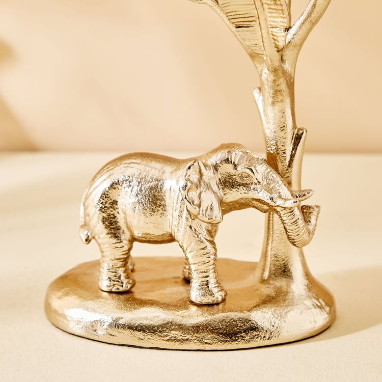 Eternity Vivere Metal and Glass Elephant Candle Holder