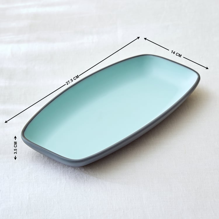 Soulful Pastels Double Melamine Deep Serving Platter - 27.5x14x3.5cm