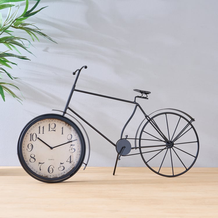 Corsica Fortune Glass Cycle Clock - 59.7cm